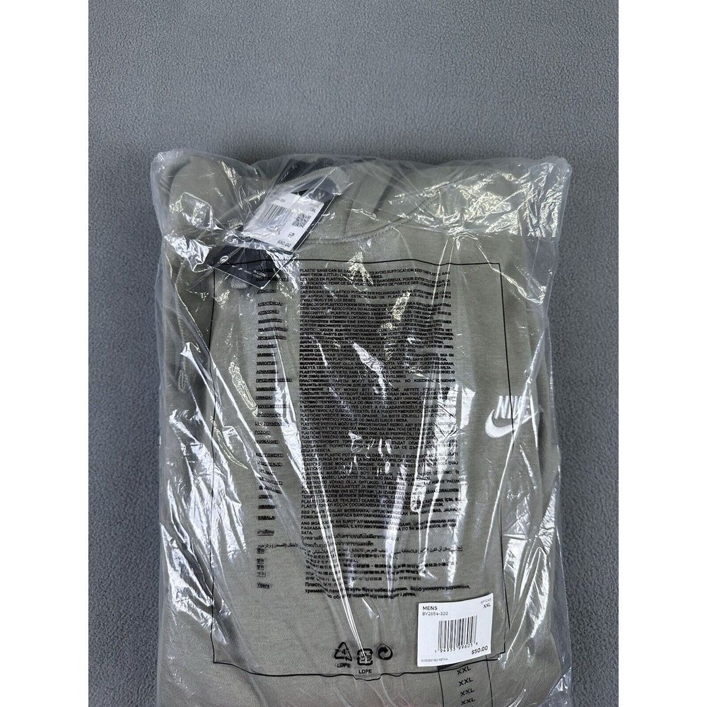 Nike Hoodie Sweatshirt Mens 2XL Army Green Jade Sportswear Club Fleece - Picture 8 of 9